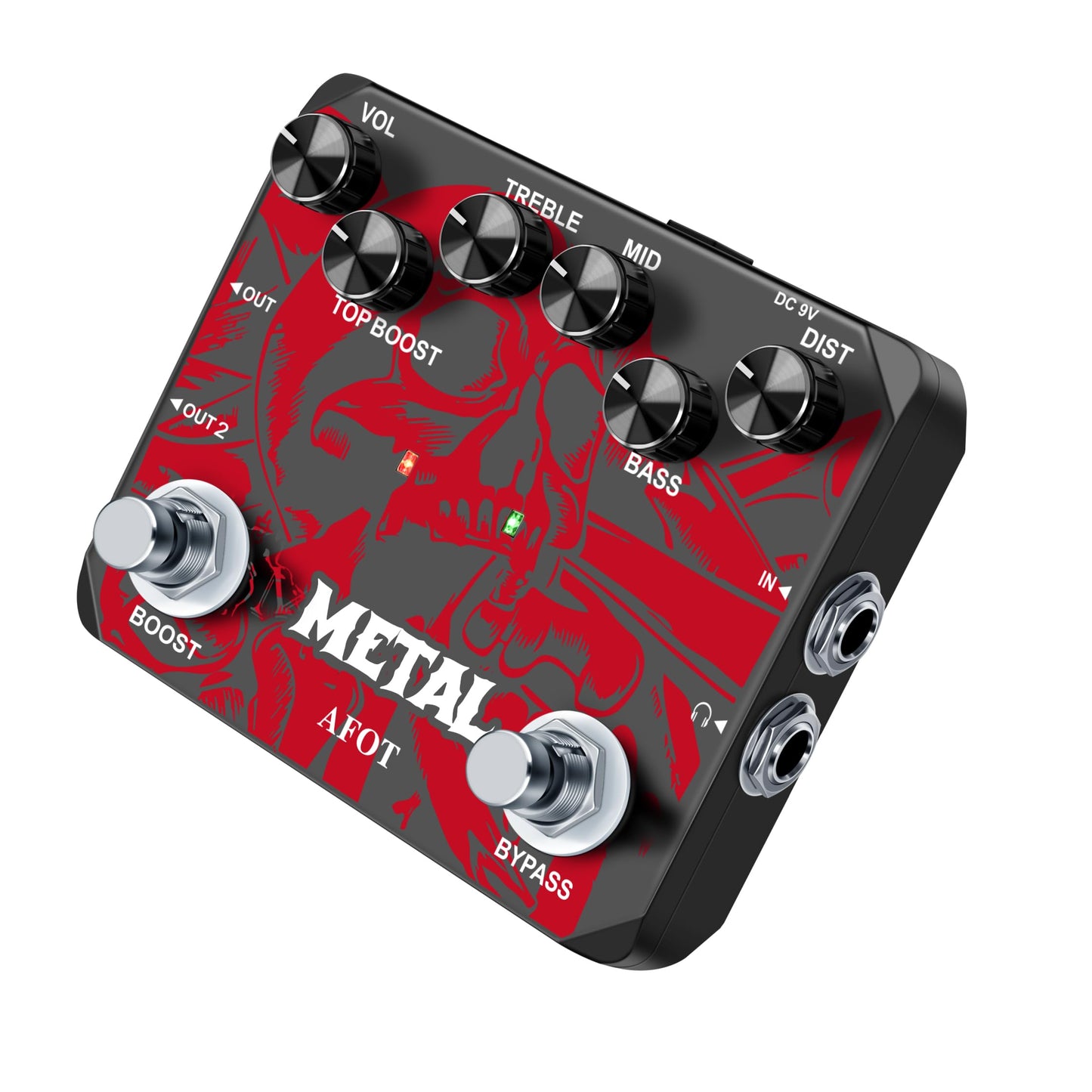 AFOT Heavy Metal Guitar Distortion Pedal Creates Metal Rock Punk Sound Muff Top Boost Distortion Pedal Black Metal Distortion