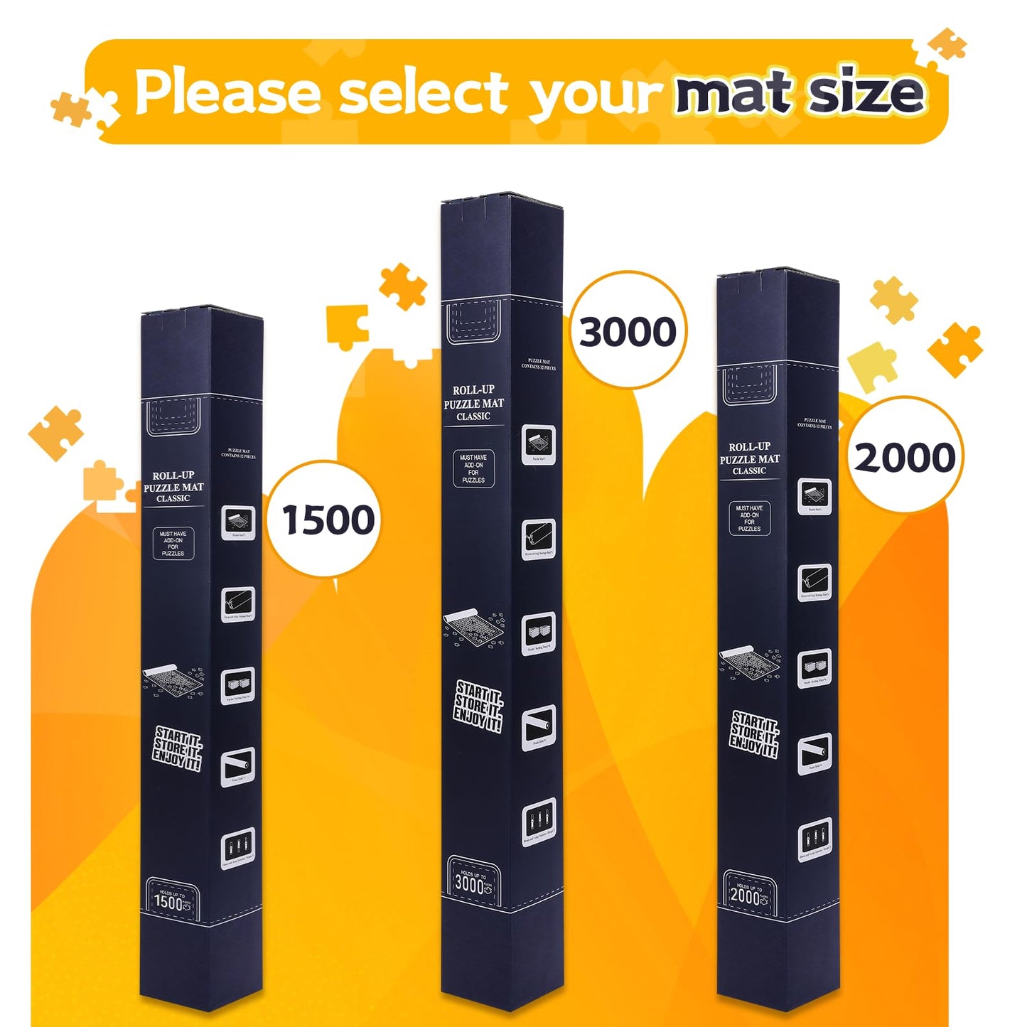 Rubber Jigsaw Puzzle Mat Roll Up 3000 2000 1500 1000 Pieces Folder Sorting Trays Saver Adults Portable Tapis Casse-Tête Morceaux Glue Sheets Sorter Game Mat Board Table Frame Gift