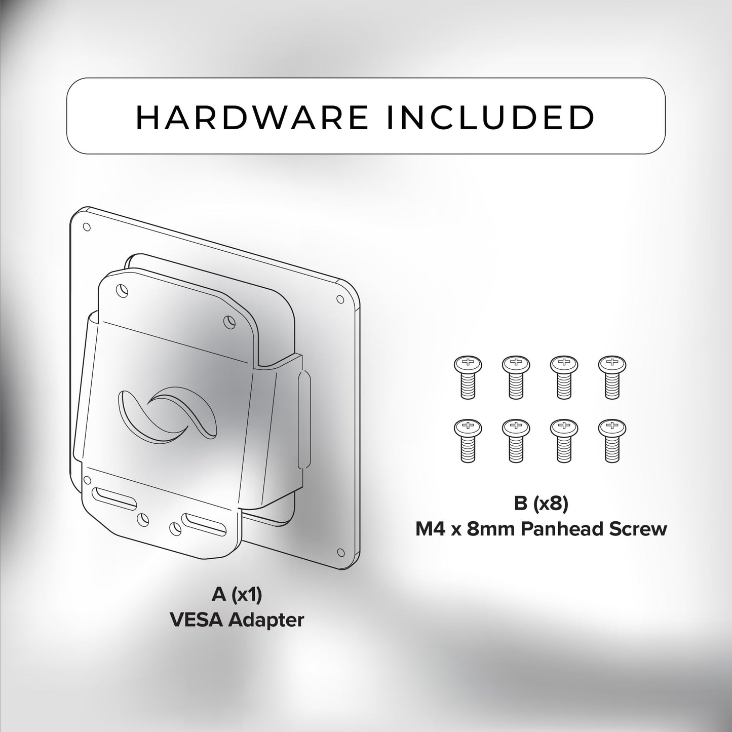 HumanCentric VESA Mount Adapter Compatible with Samsung Odyssey OLED G9 Monitors G95SC, G91SD and G93SD, Works with Odyssey G9 49-inch, Mount on a VESA Monitor Arm, 100x100m VESA Pattern