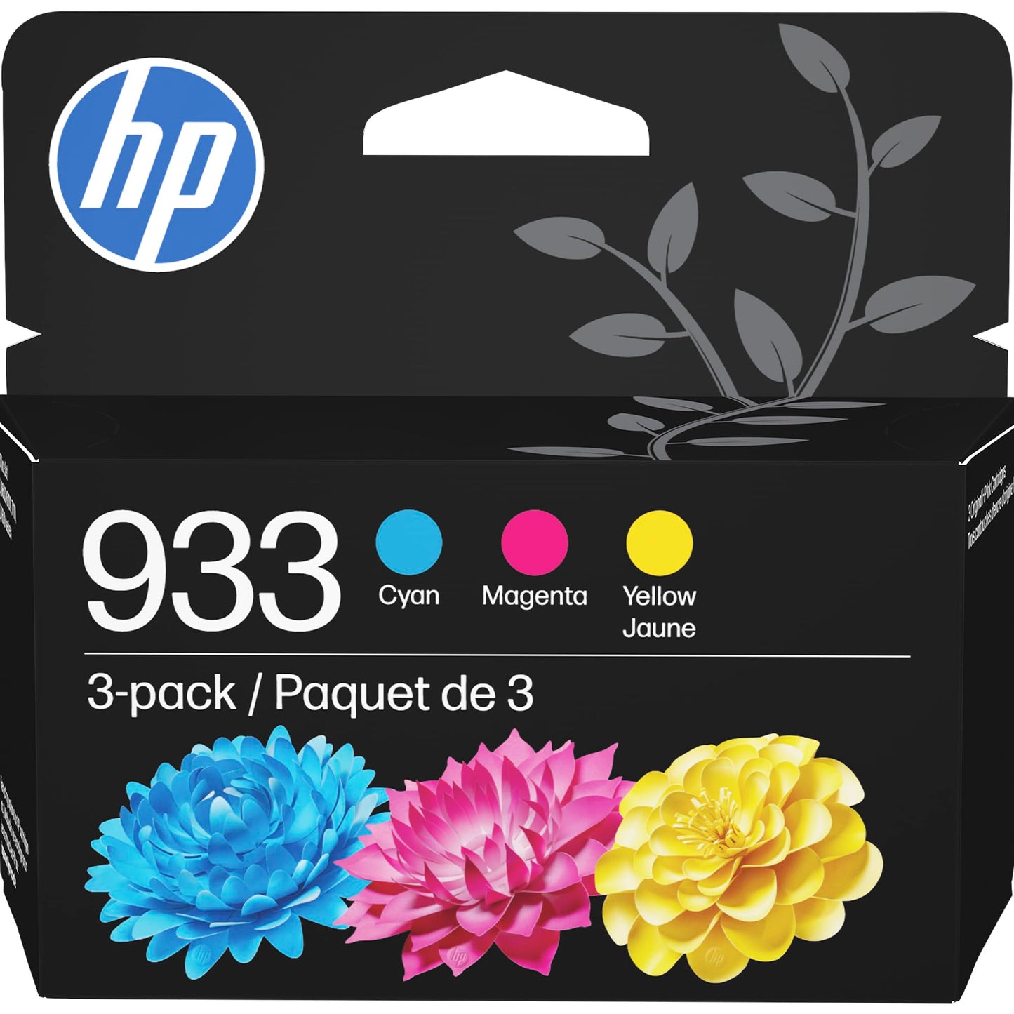HP 933 | 3 Ink Cartridges | Cyan, Magenta, Yellow | Works with HP OfficeJet 6100, 6600, 6700, 7110, 7510, 7600 Series | CN058AN, CN059AN,CN060AN