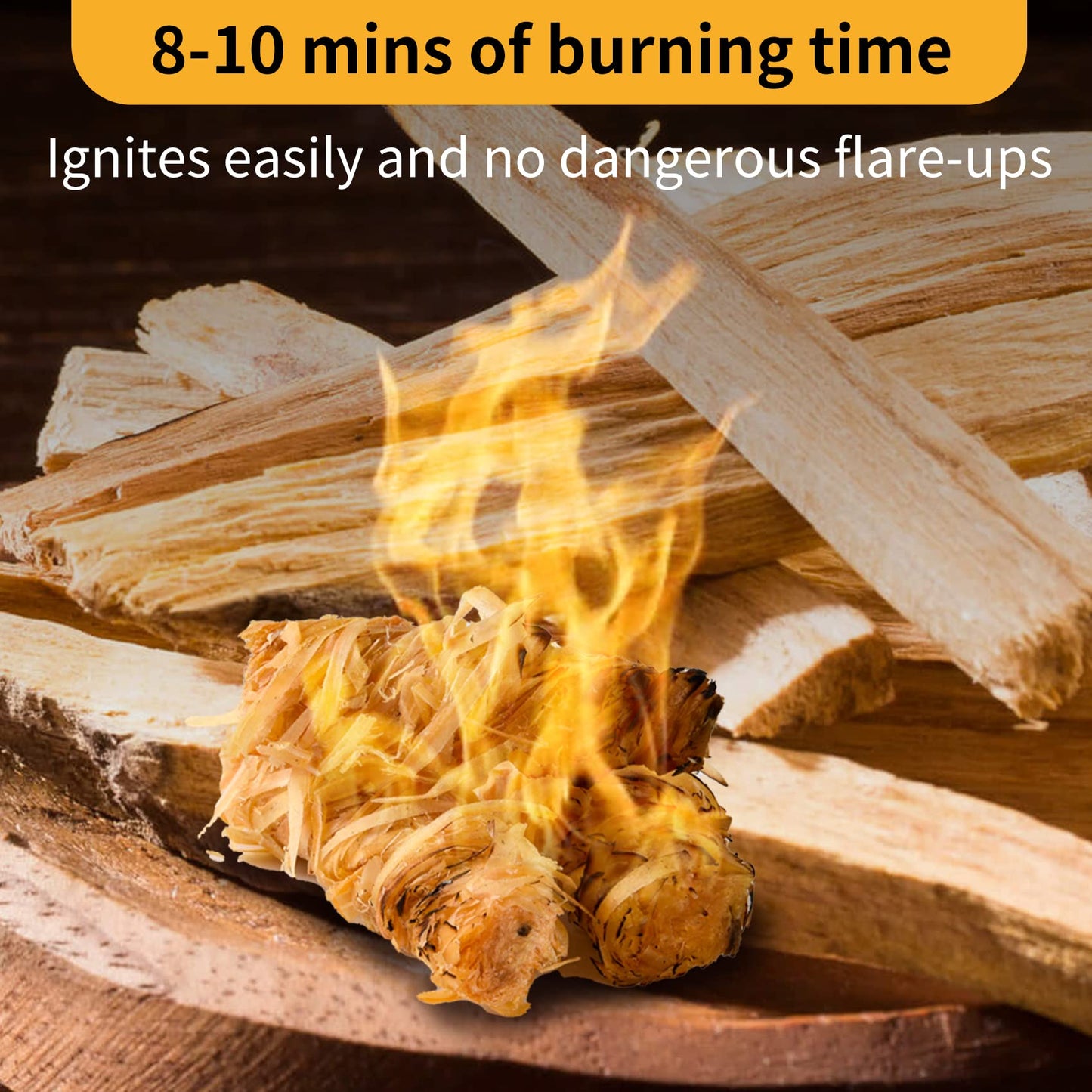 Onlyflame 108 pcs 100% Natural Charcoal Fire Starters for Fireplace, Wood Stove, Campfires, Fire Pit, BBQ, Chimney, Pizza Oven - Charcoal Starters for Indoor/Outdoor Use