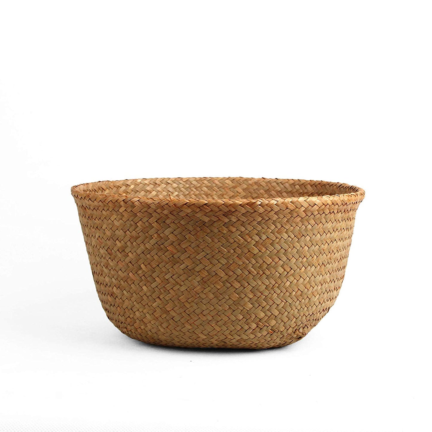 BlueMake Woven Seagrass Belly Basket for Storage Plant Pot Basket and Laundry, Picnic and Grocery Basket (Original, Large)