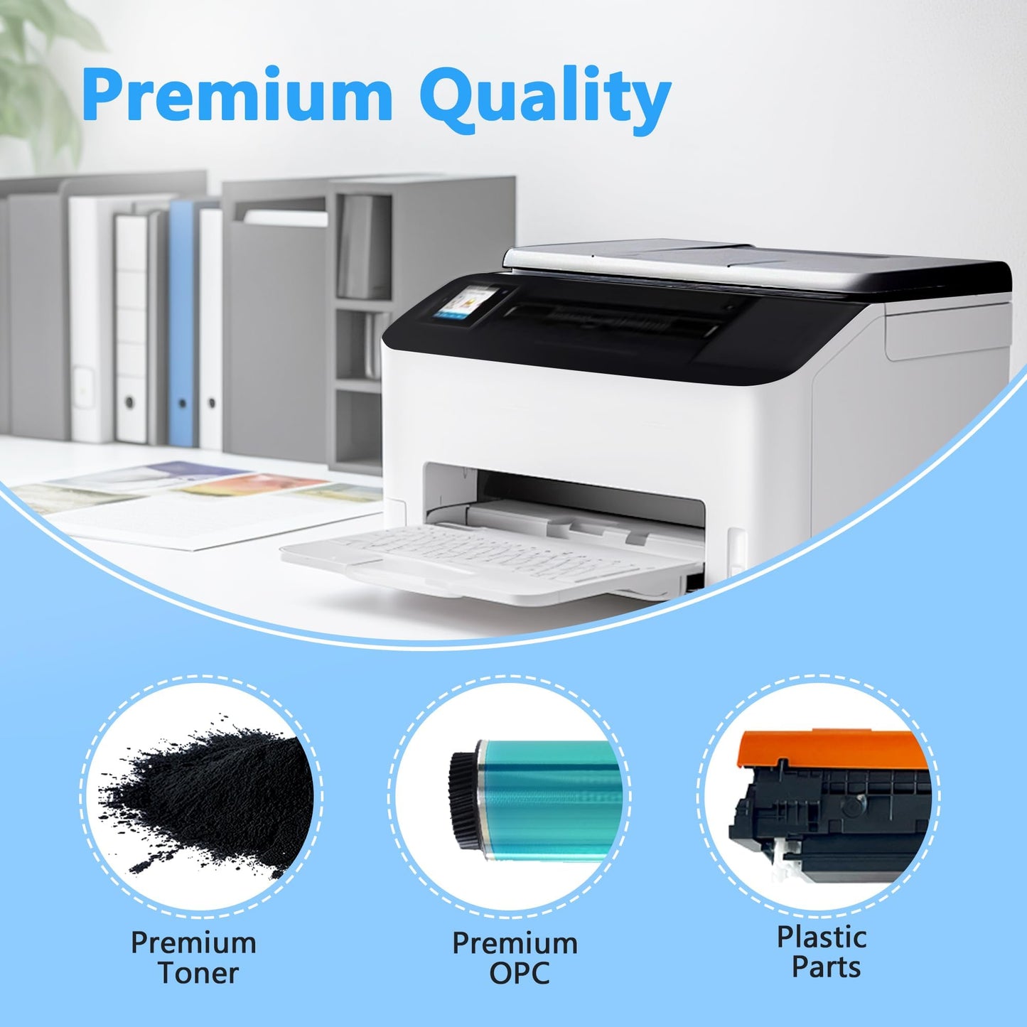 with Chip LCL Compatible Toner Cartridge Replacement for HP 210A W2100A for Color Pro 4201dn 4201dw MFP 4301dw 4301fdn 4301fdw Printer(1-Pack Black)