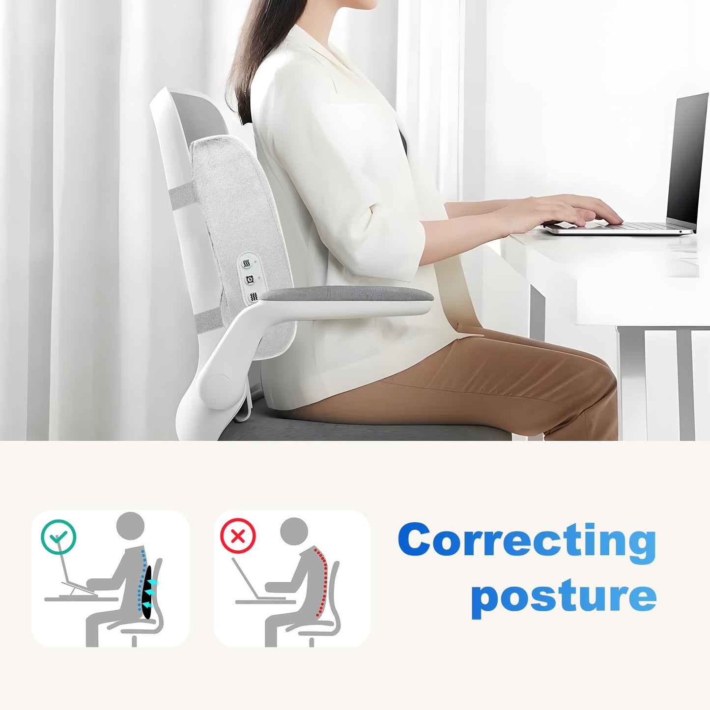 CILI Lumbar Support Pillow with Heat