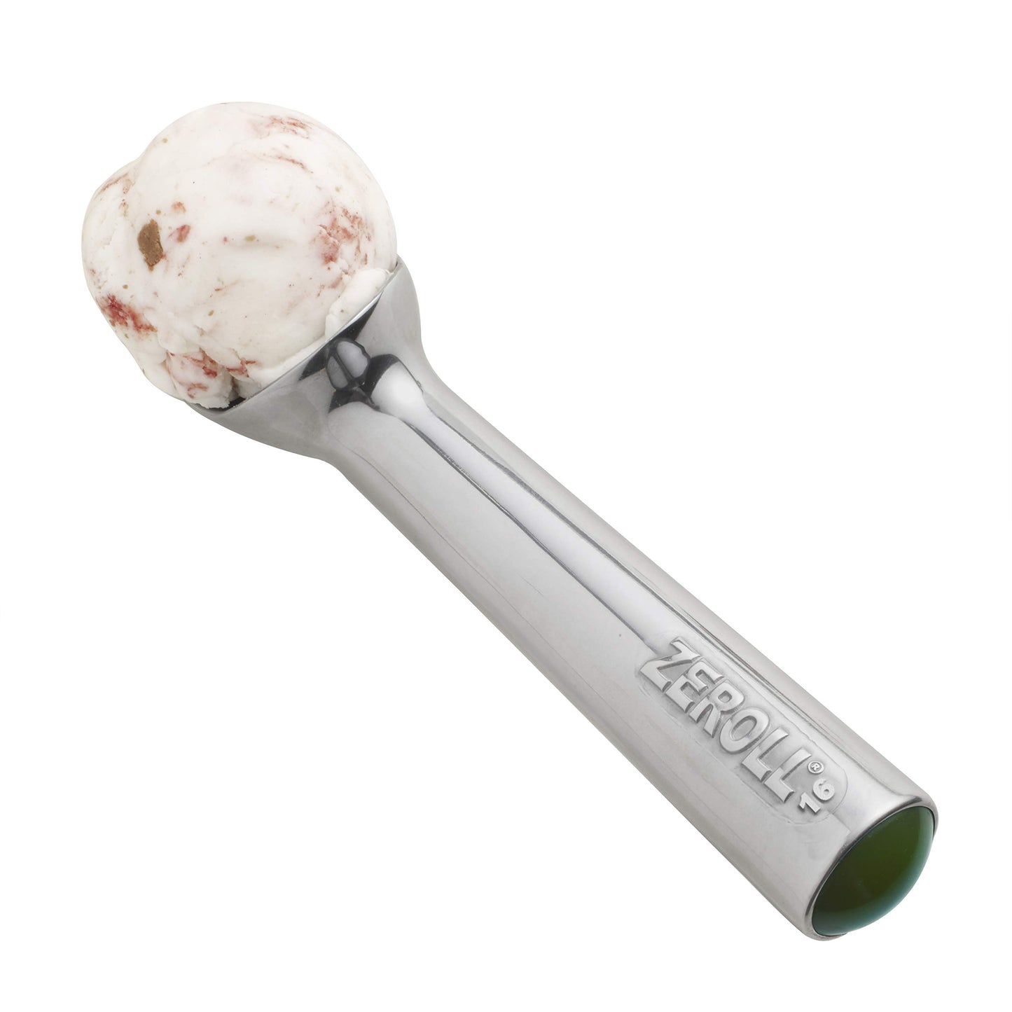 Zeroll 1016 Original Ice Cream Easy Scoop with Unique Liquid Filled Heat Conductive Handle Simple One Piece Aluminum Design Easy Release 32 Scoops per Gallon Made in USA, 2.5-ounce, Silver