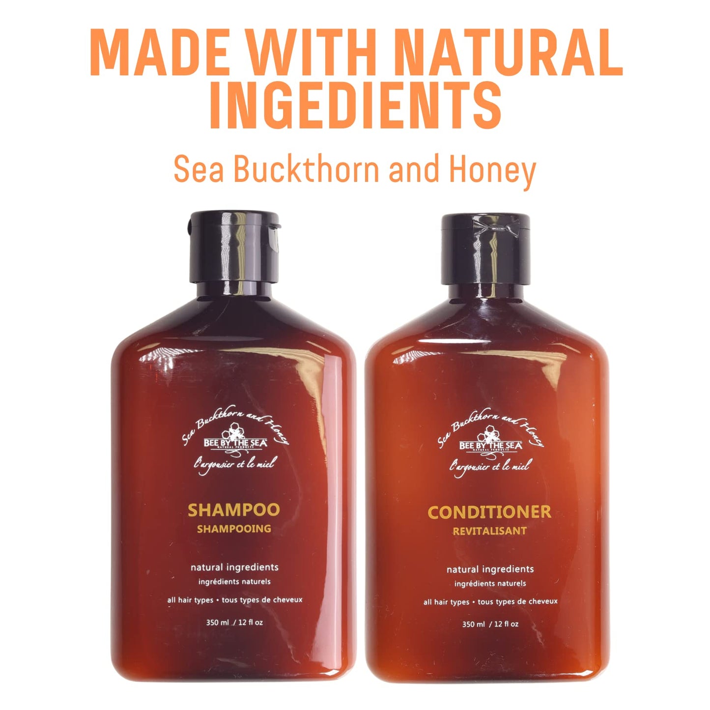 Bee By The Sea Color Safe Organic Sea Buckthorn and Honey Shampoo and Conditioner (Shampoo and Conditioner)