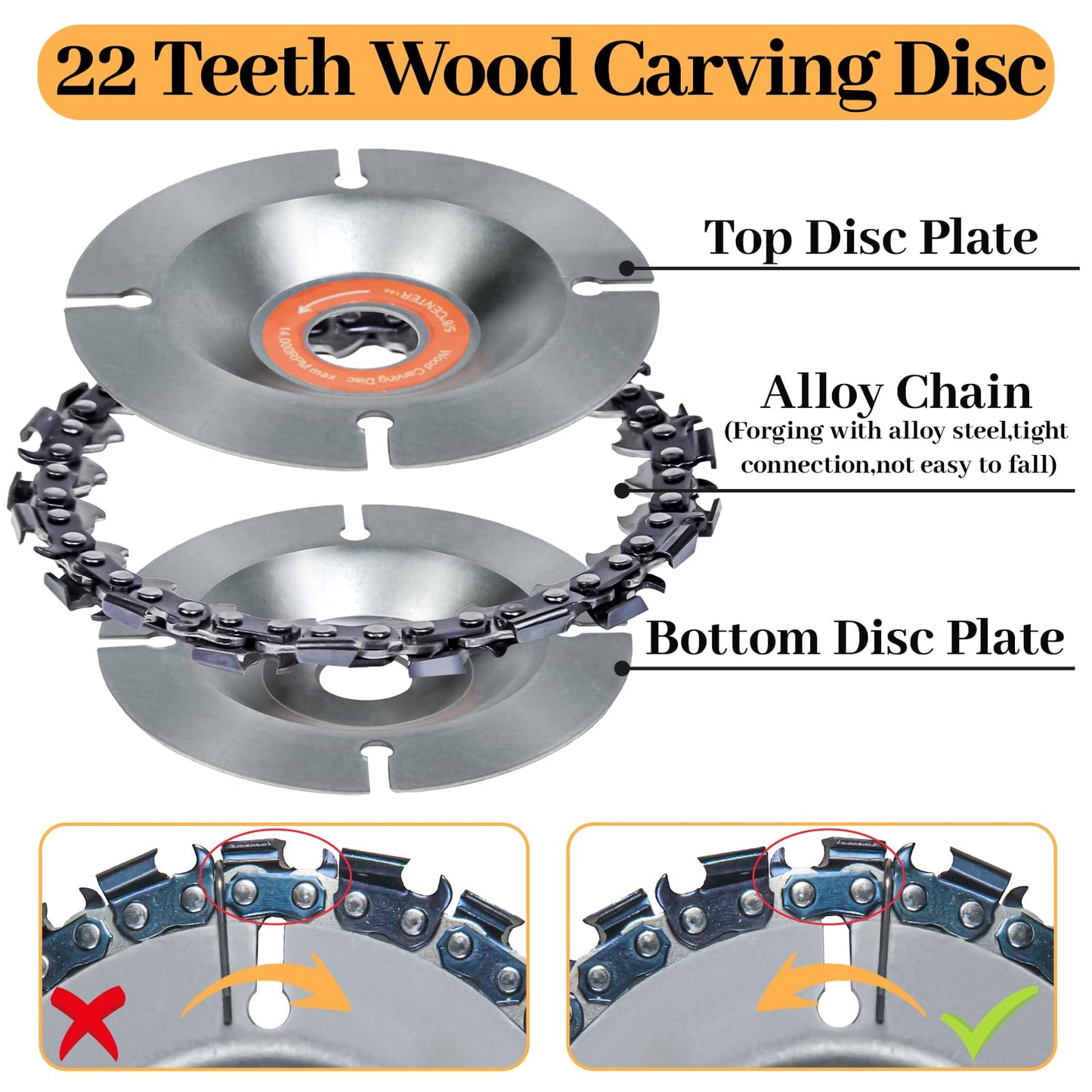 11Pcs Wood Carving Disc for 4" or 4 1/2" Angle Grinder, Angle Grinder Wood Carving Disc,Wood Shaping Grinding Disc for Angle Grinder Attachments, Stump Grinder Teeth, Wood Shaping Tools