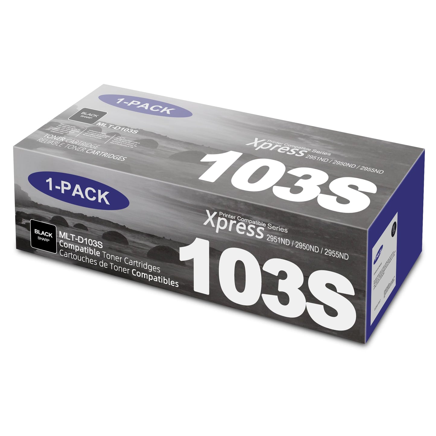 MLT-D103S Toner Cartridge 1-Pack Black Replacement for Samsung D103S 103S Toner ML-2951ND ML-2951D ML-2950ND ML-2955ND ML-2955DW SCX-4728FD SCX-4729FW SCX-4729FD ML-295x SCX-470x SCX-472x Printer