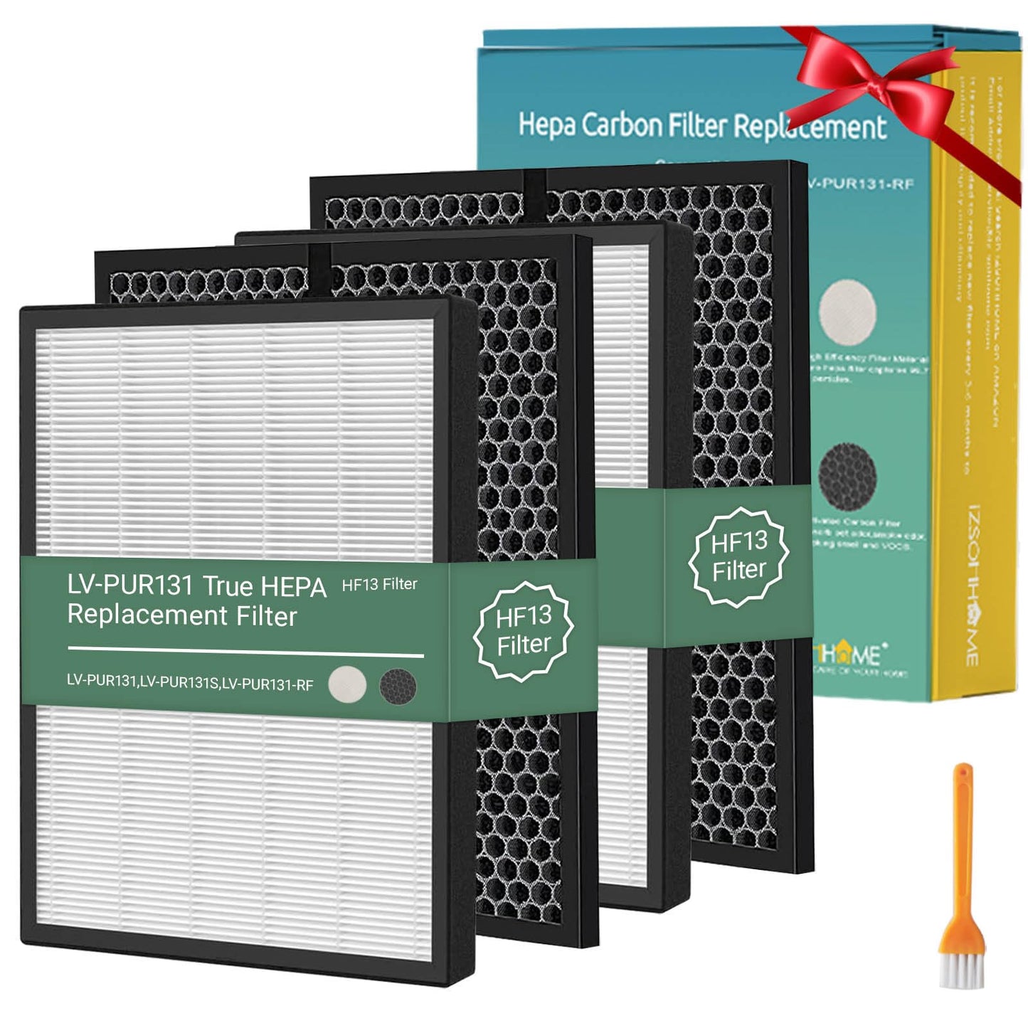 IZSOHHOME Compatible with Levoit LV-PUR131 Filter,Replacement Filters for Levoit LV-PUR131,LV-PUR131S,LV-PUR131-RF HEPA Filter and Activated Carbon Pre-Filter(2 Sets)