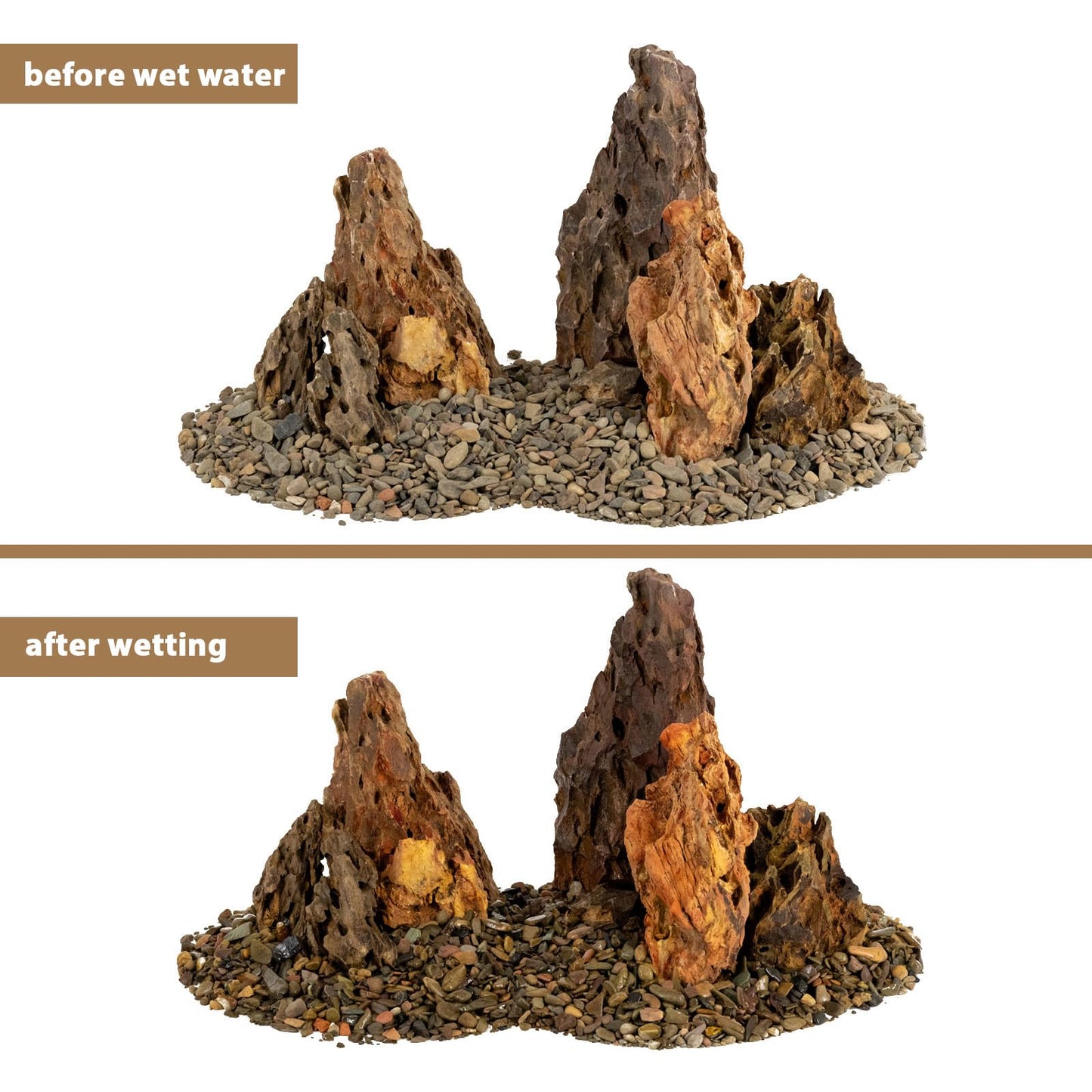 ChaoLeHo Dragon Rocks Aquariums Stones Natural Rocks for Aquascaping, Aquariums, Terrariums, Vivariums Decorative Stone,Reptile Enclosures,Paludariums,and Gardens-10LB（2 to 7 inch）