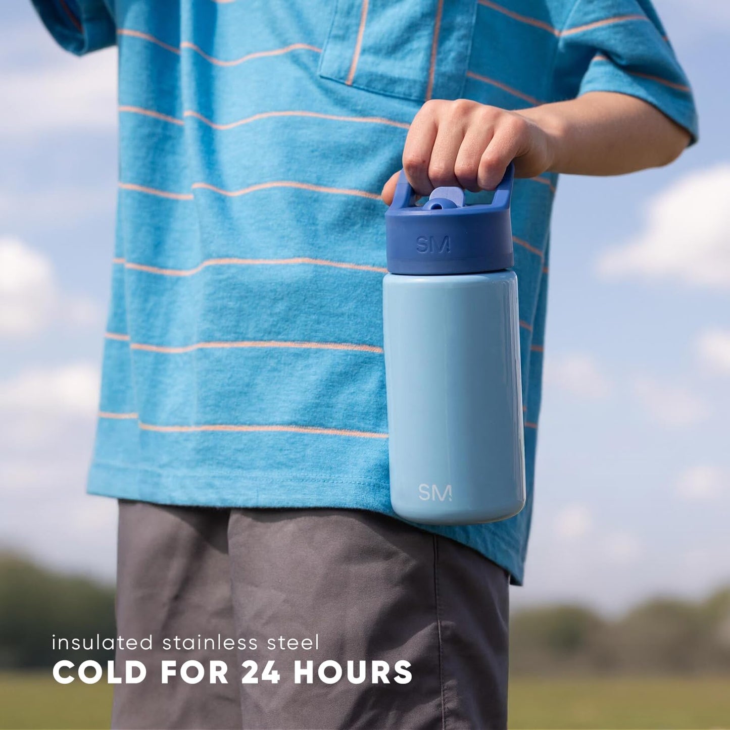 Simple Modern Marvel Spider Man Kids Water Bottle with Straw Lid | 14oz Insulated Stainless Steel Kids Tumbler & Spill Proof Toddler Cup for School, Girls, Boys | Summit | Spidey Kid