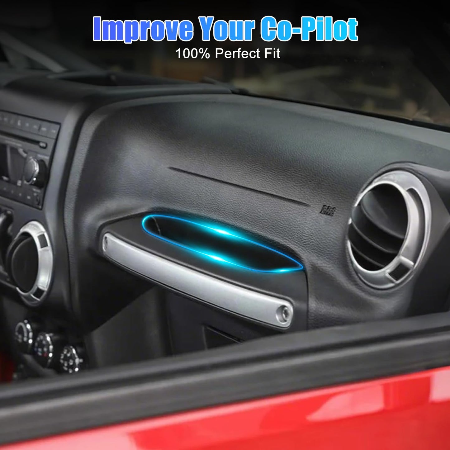 WODHMIEY Center Console Organizer, Gear Shifter Side Storage Box, for JL JLU JU, for JT 2018 to 2023 and Gladiator JT 2020 2021 2022 2023, Armrest Storage Box Accessories
