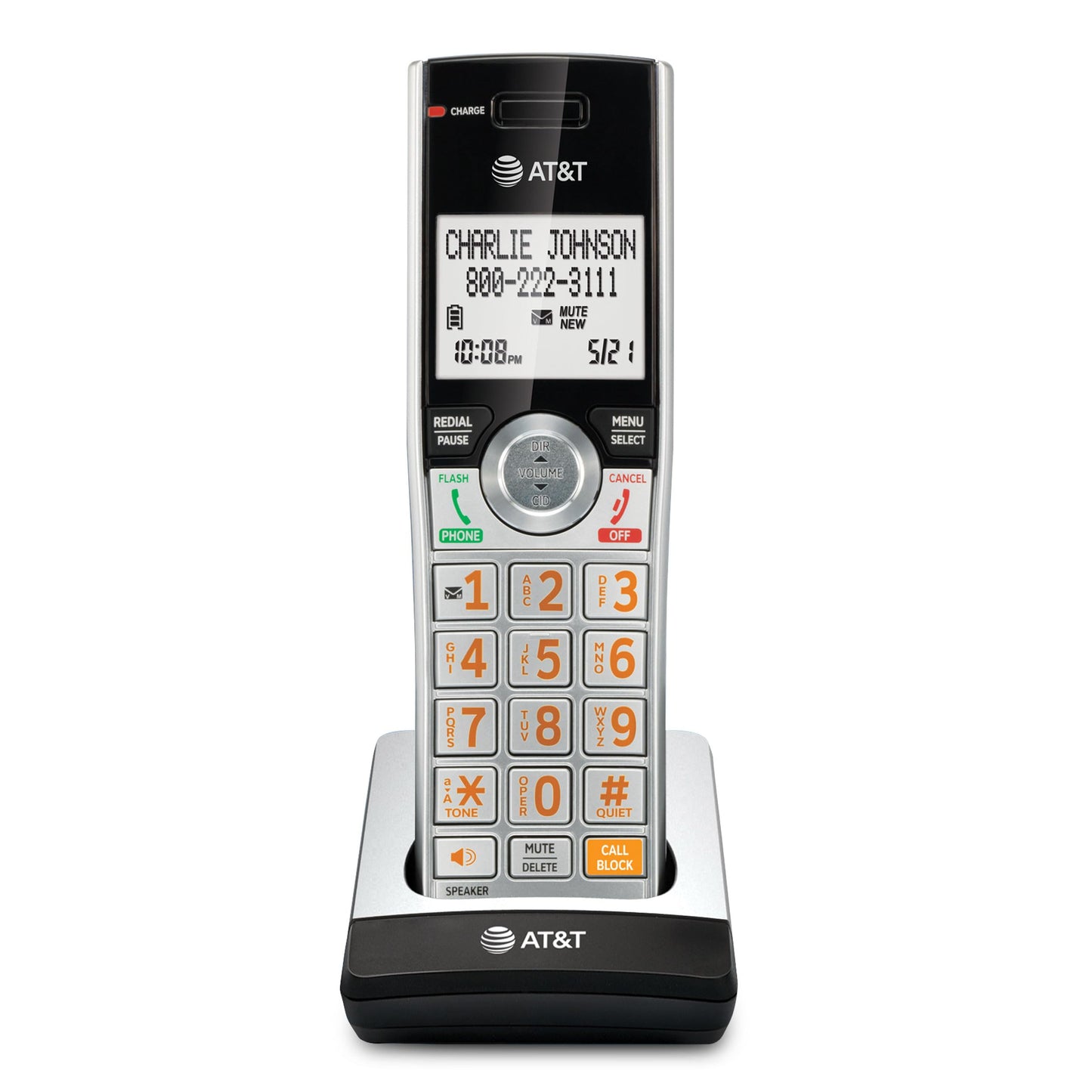 AT&T CL80107 Additional Handset for CL82x07, CL82x57, CL82x67, CL83x07, CL84x07 Series Cordless Phone