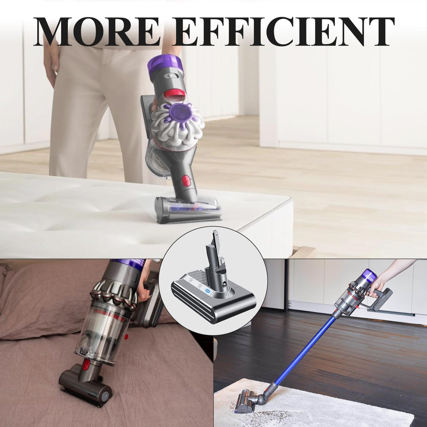 BOTKK Upgraded 21.6V Replacement for Dyson V7 Battery SV11, Fit V7 Motorhead Animal Trigger Car+Boat Fluffy Allergy Cordless Vacuum Cleaners 229687 225403