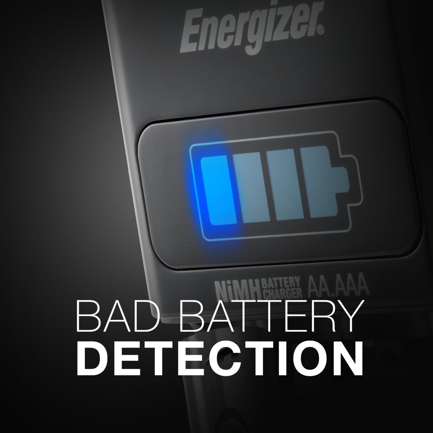 Energizer Rechargeable Battery Charger for C Cell, D Cell, AA, AAA, and 9V Rechargeable Batteries