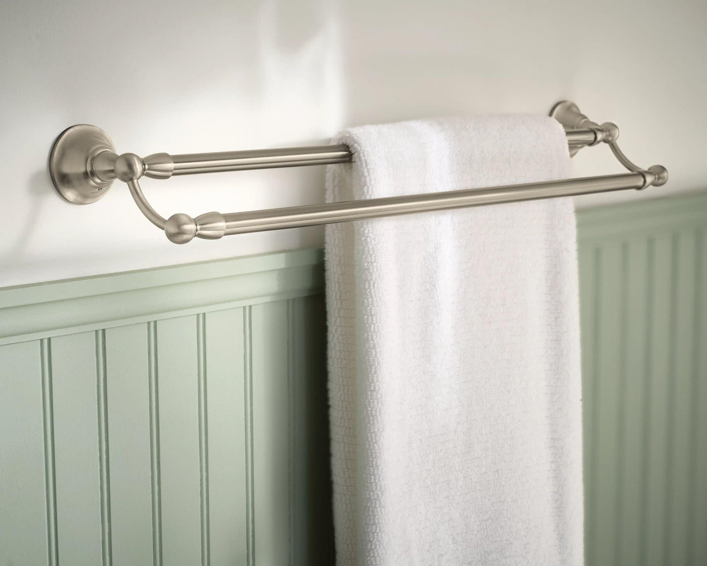 Moen DN6822BN 24-Inch Inspirations Double Towel Bar (Brushed Nickel)
