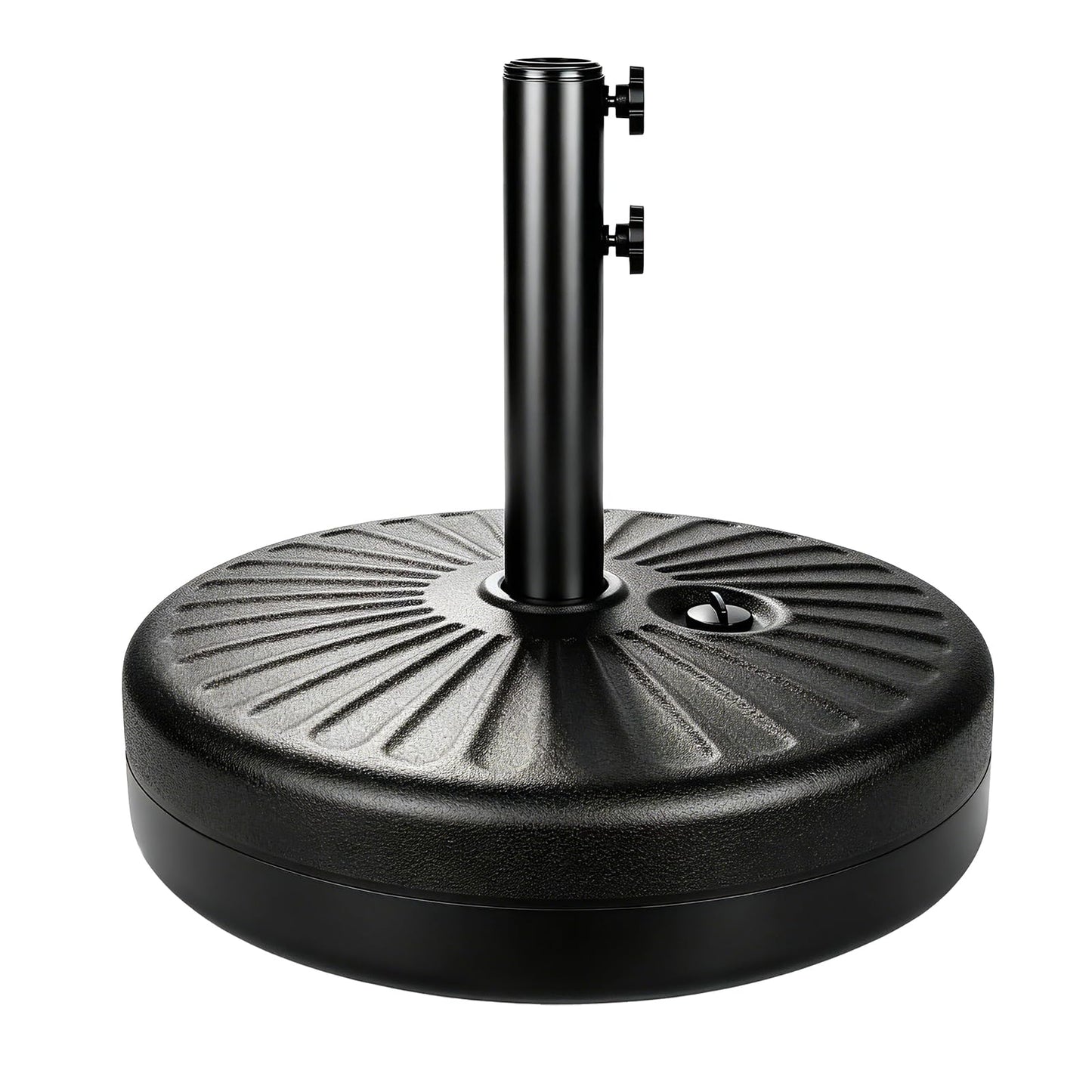 SunHalo Gear 20" Heavy Duty Fillable Patio Umbrella Base-Sand/Water Weighted Market Umbrella Stand for Deck,Lawn,Yard,Poolside,Market,Beach | 50lbs Capacity, Universal Fit & Anti-Tip Design