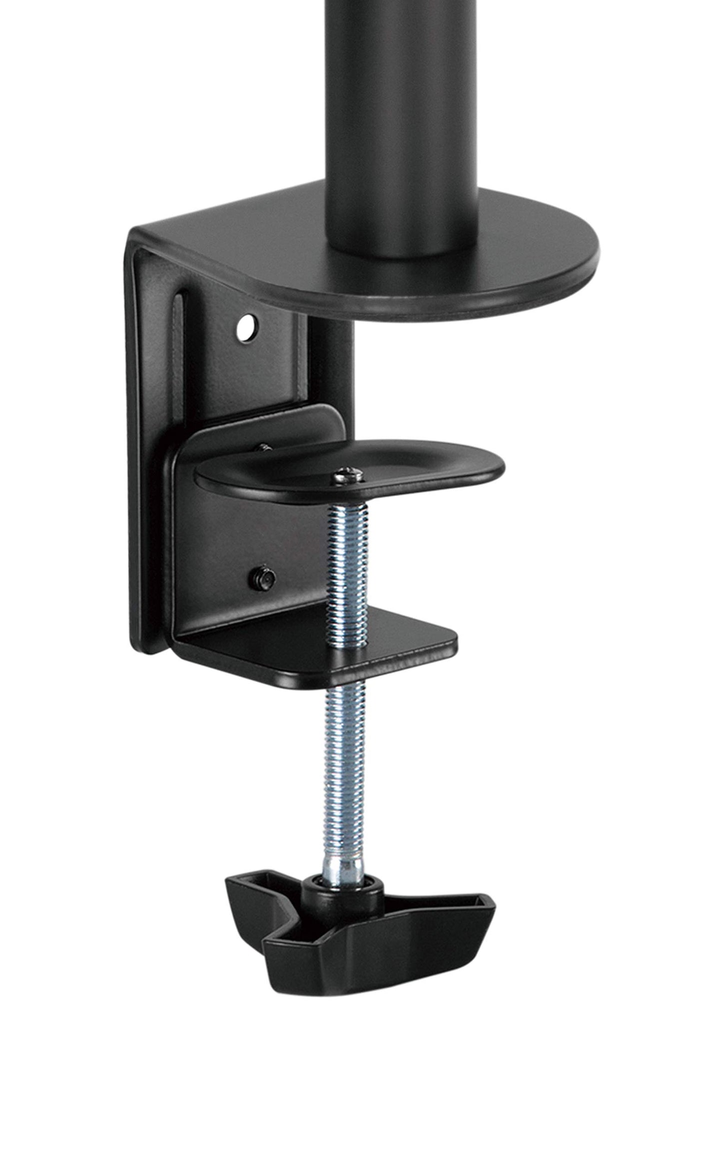 AMER Dual LCD LED Monitor Desk Mount Stand with C-clamp | Heavy Duty Fully Adjustable Arms Hold 2 Screens up to 32 inches (2EZCLAMP)