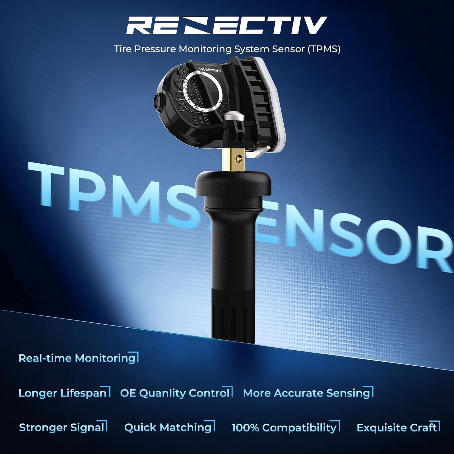 RENECTIV TPMS Sensor,315MHz Tire Pressure Monitor Sensors Fit for Ford F150 Ecosport Mustang Escape Explorer Fiesta Ranger, Lincoln MKX MKZ MKS MKT Navigator Replace# F2GT1A180AB F2GT1A150AB (4 Pack)