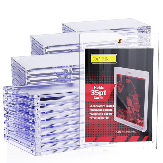 50 Pcs 35 PT Magnetic Card Holder for Trading Card,Top Loaders for Cards,Trading Card Sleeves,Baseball Football Hockey Sports Card Game Card Protective Card Holder