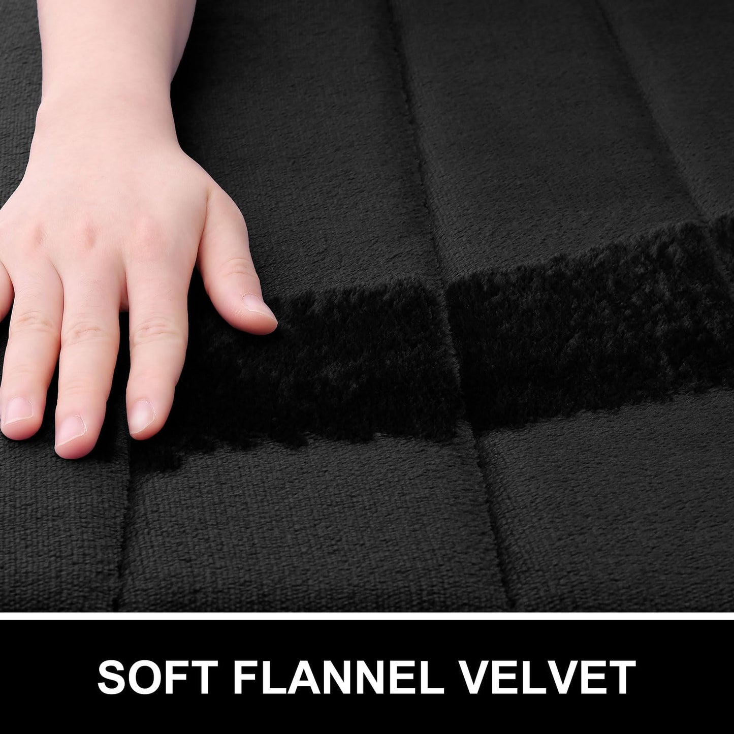 OLANLY Soft Memory Foam Bath Mat, Non-Slip and Super Absorbent Bathroom Mat, Machine Washable Quick Dry Bath Mats for Bathroom, Shower, and Tub, 24" x 36", Black