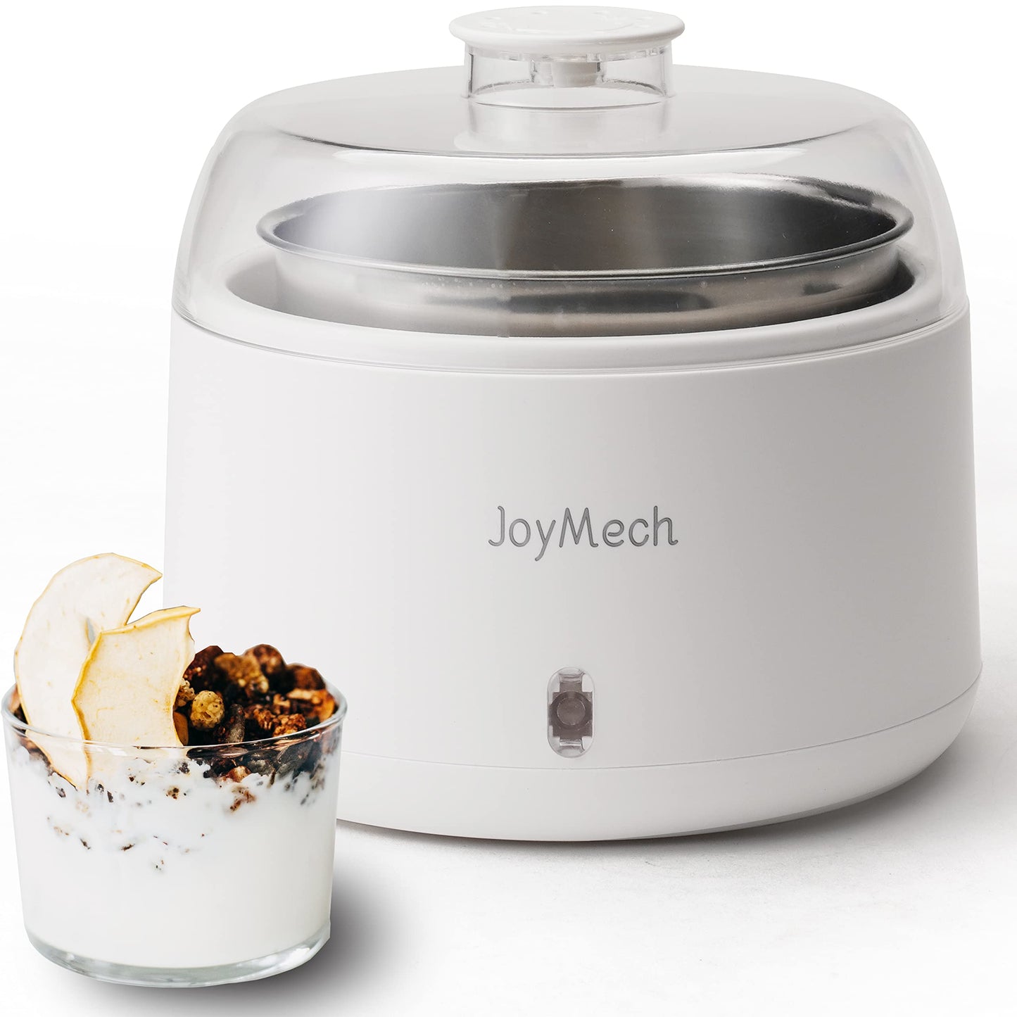 JoyMech Compact Yogurt Maker - Greek Yogurt Maker Machine with Constant Temperature Control, 1 Quart Stainless Steel Container, Ideal for Making Homemade Organic Yogurt, Natto and Kefir