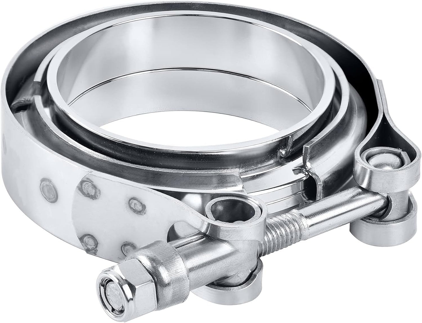 Evil Energy V Band Clamp with Flange Male Female Stainless Steel (3.0 Inch)