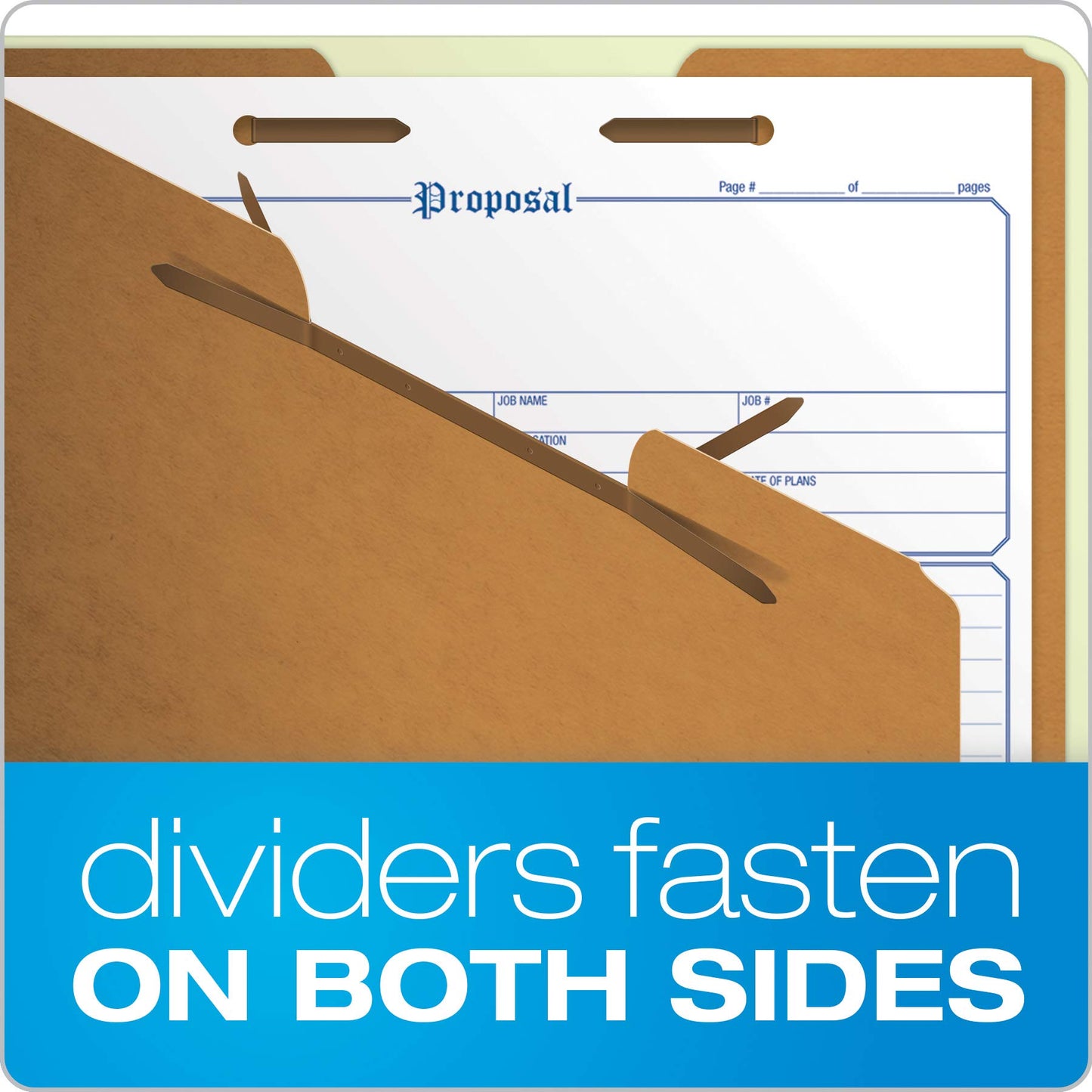 Pendaflex 17173 Pendaflex Pressboard Classification Folders, Letter, 6-Section, Green, 10/Box