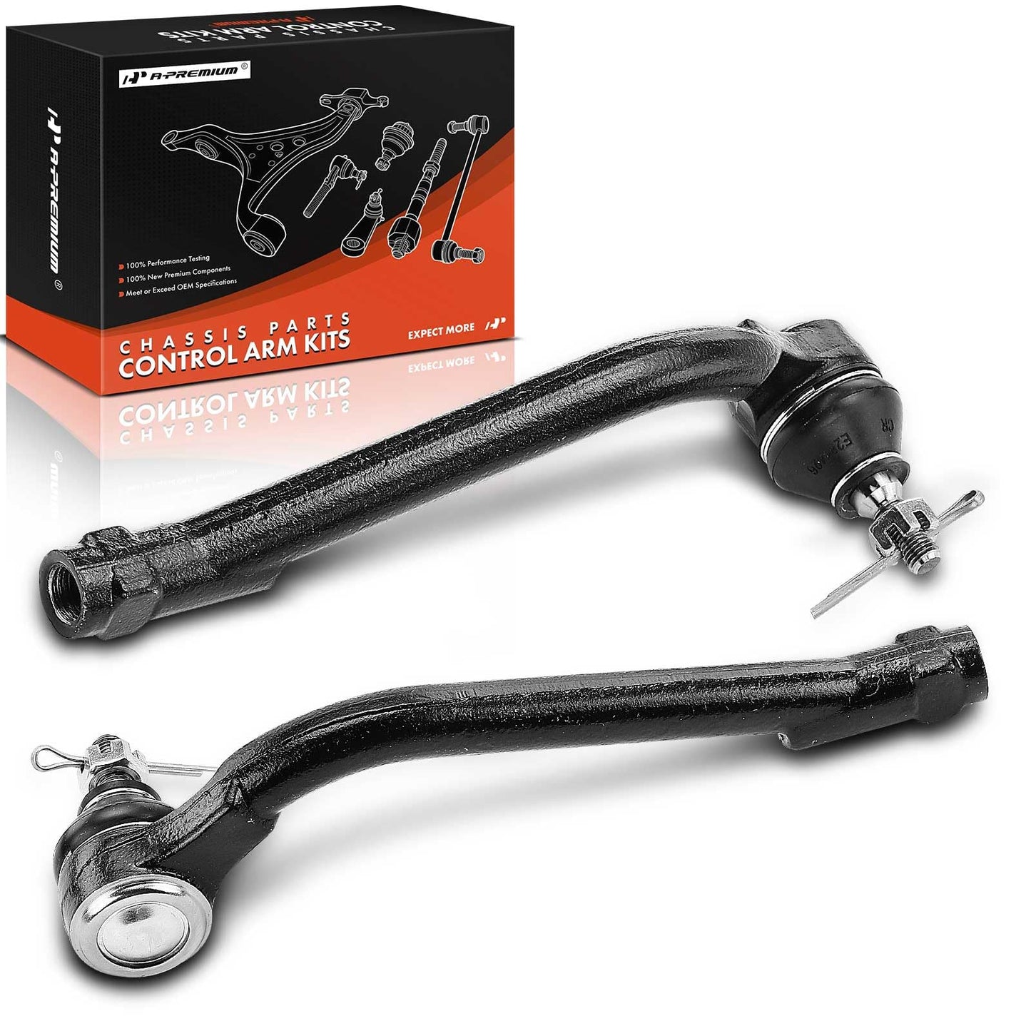 A-Premium 2 x Front Outer Tie Rod Ends, Compatible with Hyundai Elantra 2007-2012, Kia Forte 2010-2013, Forte5 2012-2013