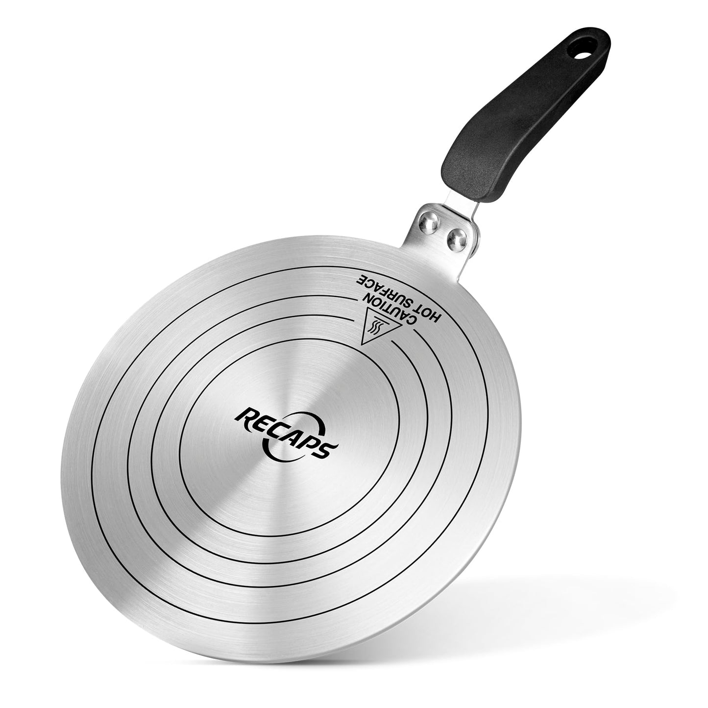 RECAPS 24CM Stainless Steel Induction Adapter Plate for Induction Electric Gas Glass Cooktop, Induction Heater for Moka Pot, Glass Bowls, Sauce Pan