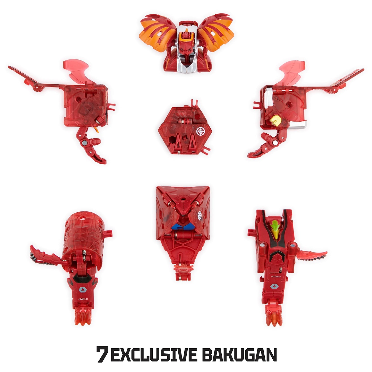 Bakugan GeoForge Dragonoid, 7-in-1 Includes Exclusive True Metal Dragonoid and 6 Geogan Bakugan Collectibles, Kids Toys for Boys