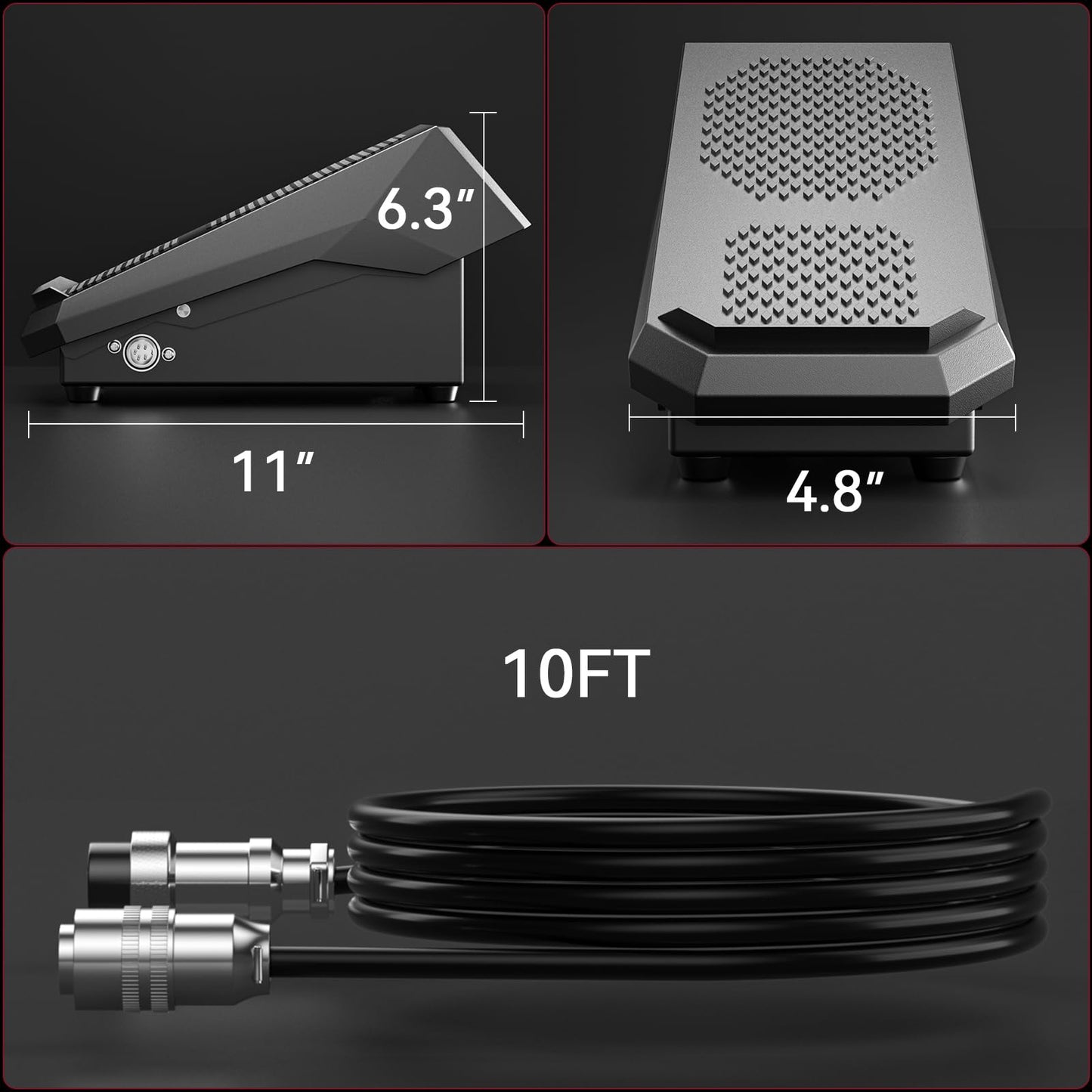 ARCCAPTAIN TIG 5-pin Welding Foot Pedal - Remote Amp Control TIG Foot Pedal, 10 Feet Cable for ARCCAPTAIN TIG200, TIG200P ACDC