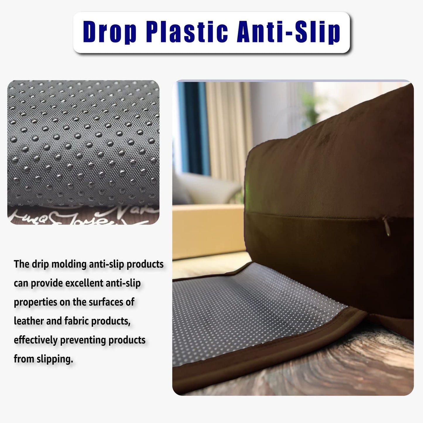 AmazeCov Headrest Pillow with Pearl Cotton Filling - Non-Slip Headrest Cushion for Recliners, Sofas and Loveseats (Chocolate)