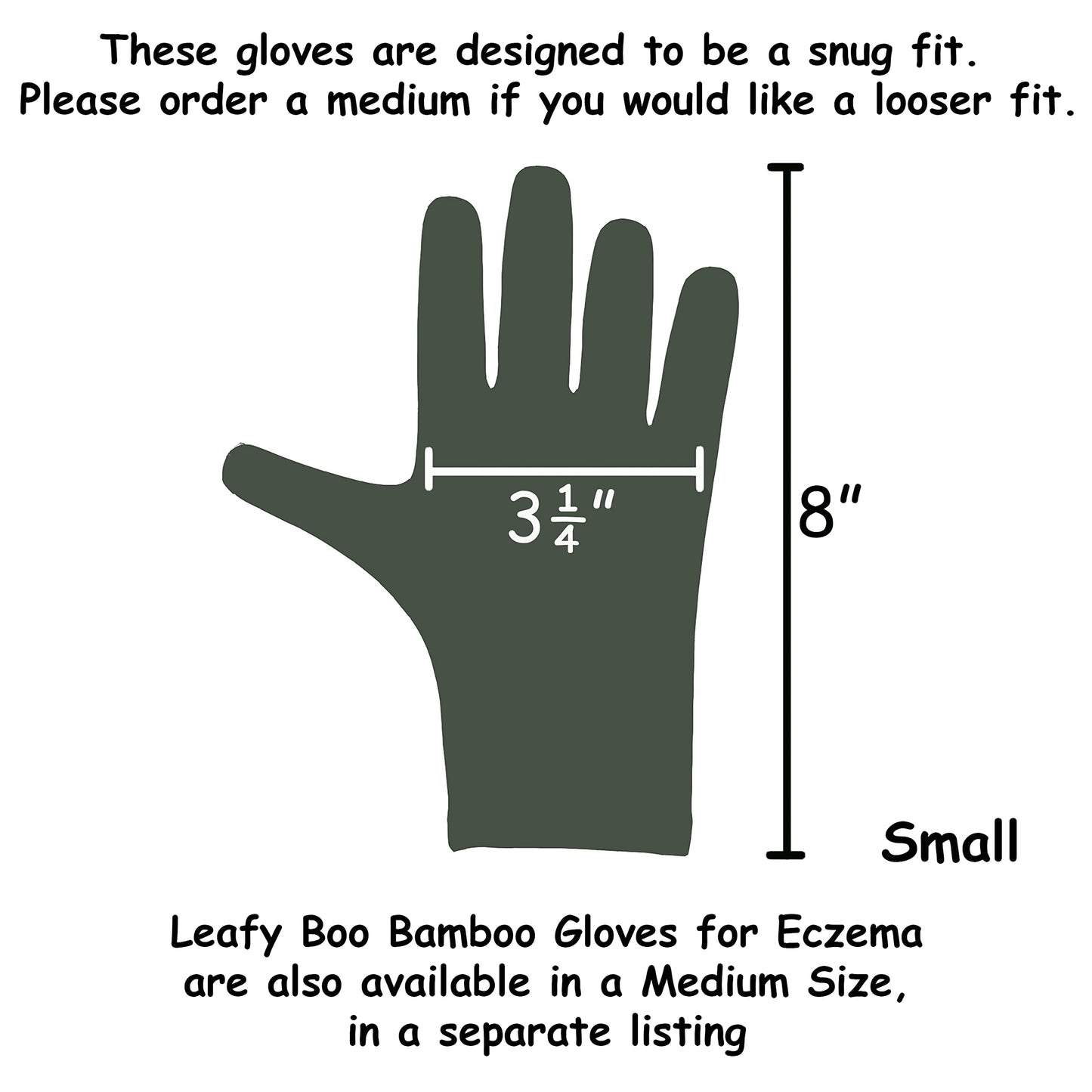 Bamboo Gloves for Eczema, Small, Women, Dry Hands, Overnight Moisturizing Gloves, 3 Pairs