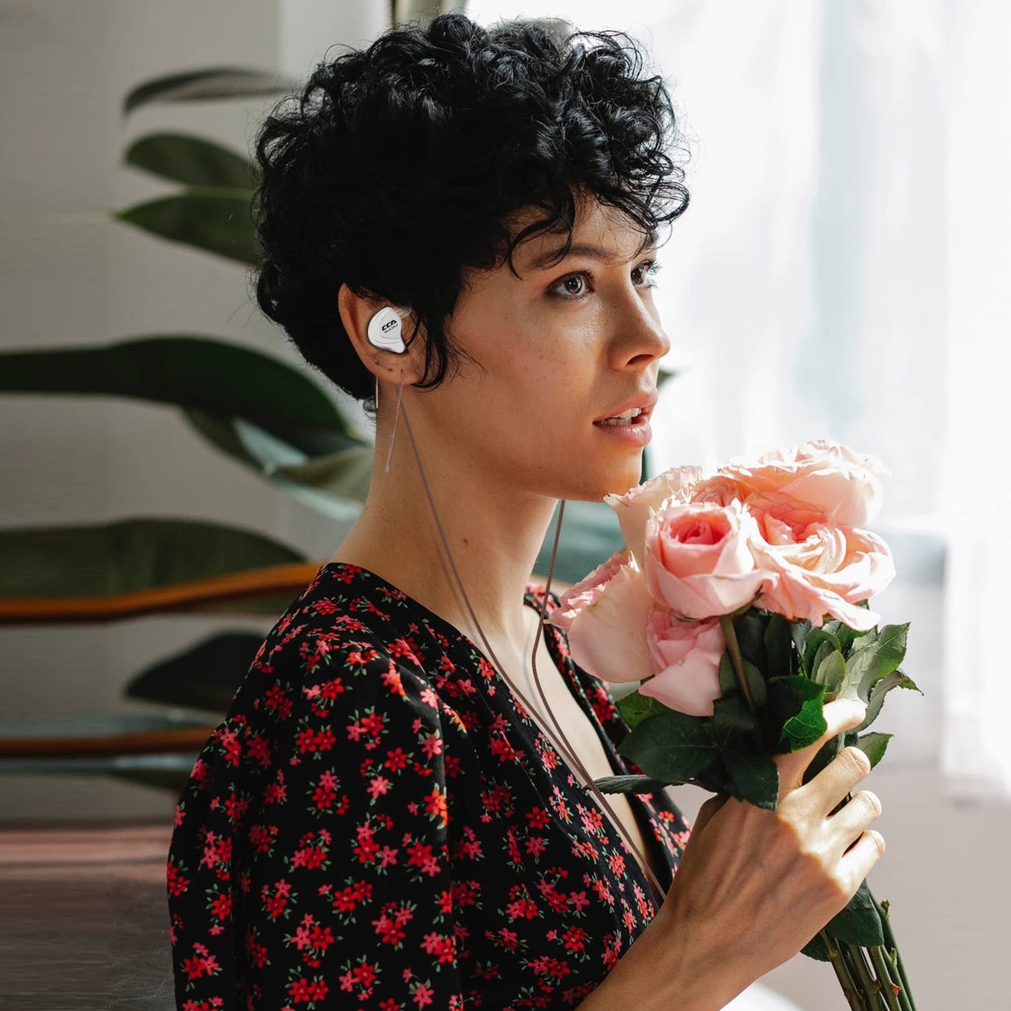CCA C10 in Ear Monitor Headphone 10 Hybrid Drivers Wired Earbud 4BA 1DD HiFi IEM Earphones Stereo Noise Isolating Earphone with Detachable Cable for Musicians Singers Audiophiles (Black, Without Mic)