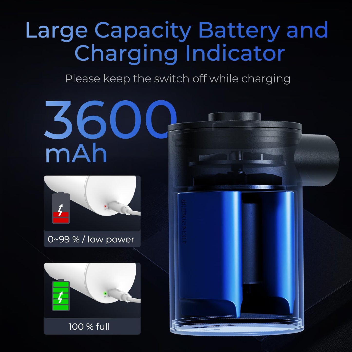 FLEXTAILGEAR MAX Pump 2020 Portable Air Pump with 3600mAH Battery USB Rechargeable Air Pump Inflate Deflate for Air Mattress, Pool Toys, Floats, Swimming Ring, Air Bed, Vacuum Storage Bags (Orange)
