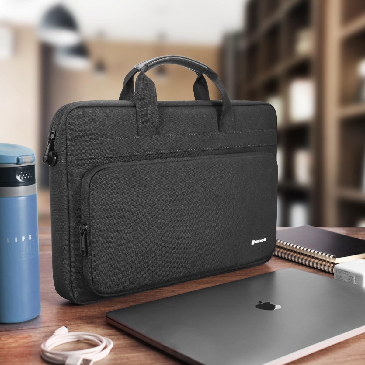 NIDOO 15.6 Inch Laptop Briefcase Shoulder Bag Sleeve for Lenovo IdeaPad Gaming 3i / Legion 5 / ThinkPad P15s T15 T15g L15 / Dell G16 Gaming