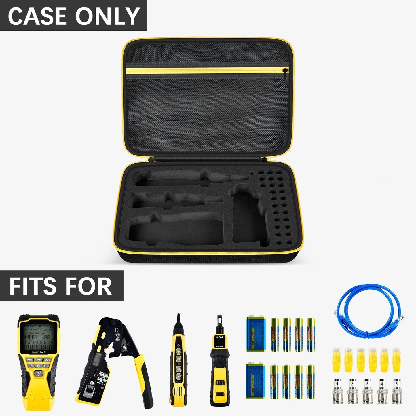 Case Compatible with Klein Tools VDV501-851 VDV500-123 VDV226-110 VDV427-300. Storage Carrying Travel Holder for Cable Tester for Scout Pro 3/ Tracer Probe/Wire Stripper and Accessories (Box Only)