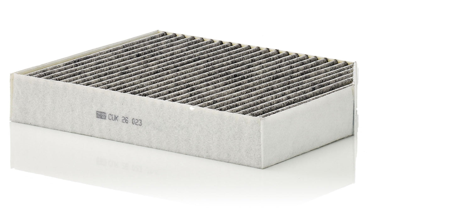 Mann Filter CUK 26 023 Automotive Cabin Air Filter with Activated Carbon, Car & Truck Passenger Compartment OEM Filter Replacement for Mercedes Benz: GLC300, C300, GLC300 and more