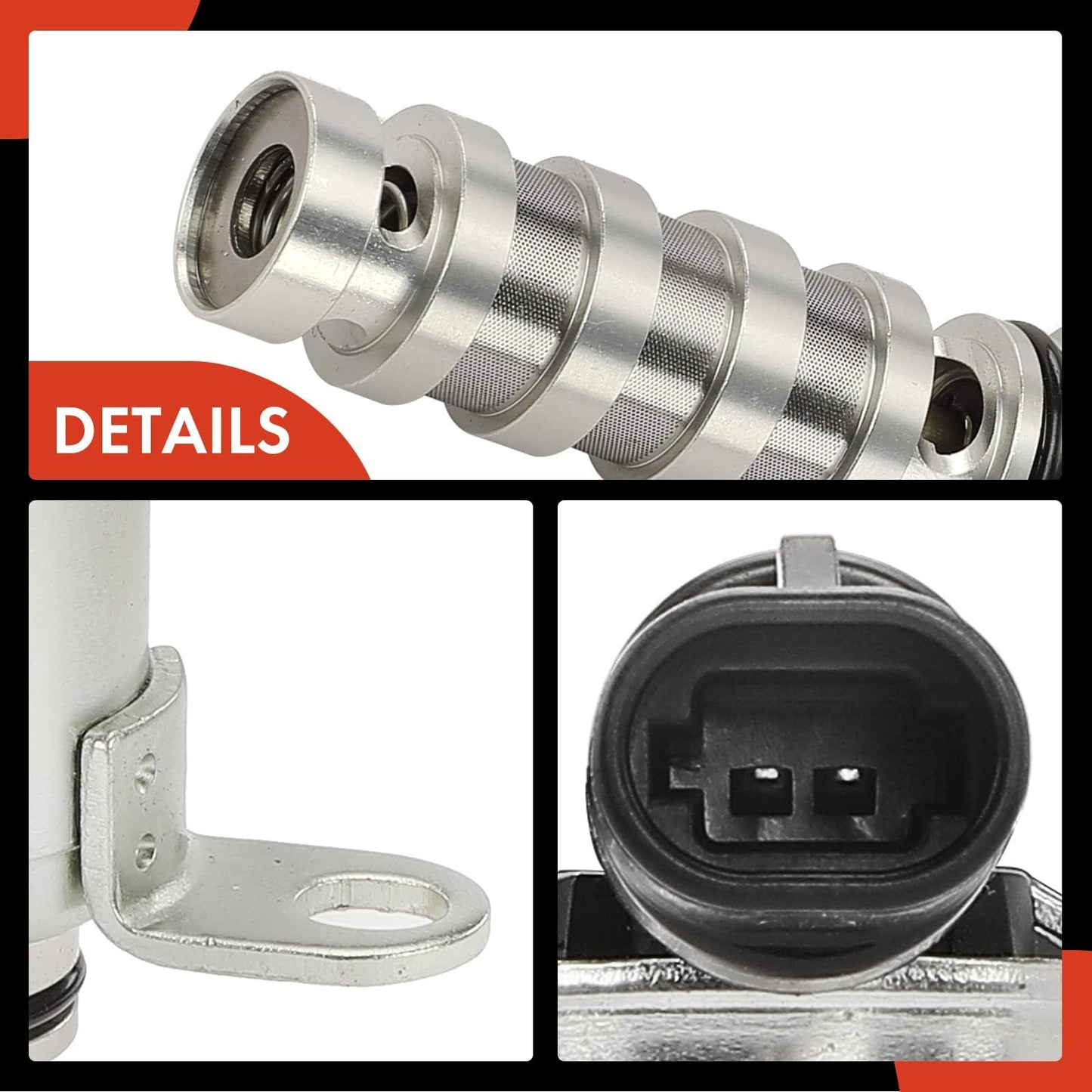 A-Premium 2-PC Intake & Exhaust Engine Variable Valve Timing (VVT) Solenoid Compatible with Hyundai Elantra Coupe, GT, Sonata, Tucson, Veloster, Kona & Kia Soul, Optima, Forte Koup, Seltos, Forte5