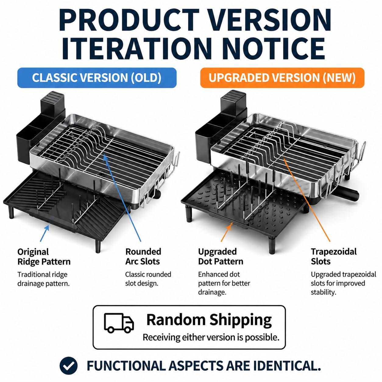 Expandable Dish Rack with Drainboard - Stainless Steel Dish Drainer with Removable Cutlery Tray, Foldable Cup Holder, Elevated Feet, Multifunctional Drainboard for Sink Countertop Kitchen Storage