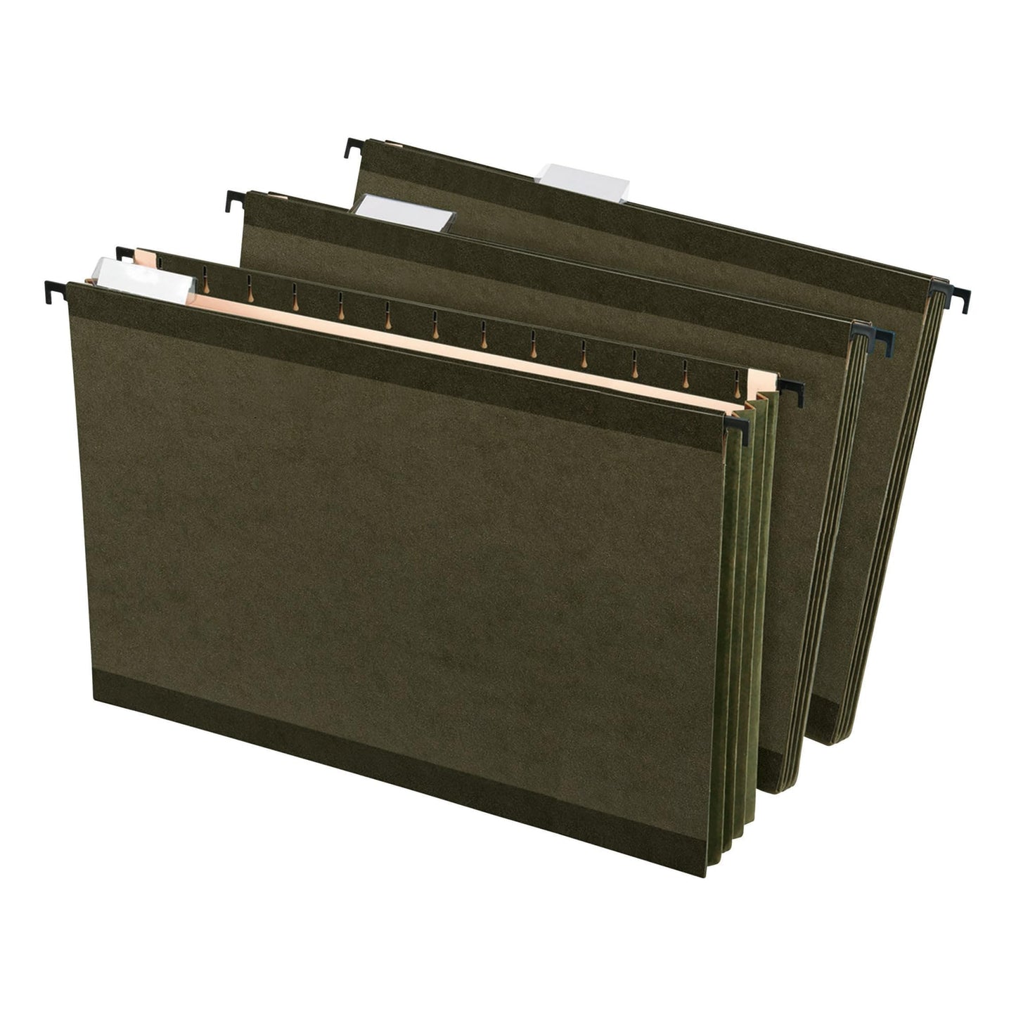 Pendaflex Hanging File Folders, SureHook Extra Capacity Pockets, Legal Size, 3.5" Expansion, Standard Green, Reinforced Sides, Holds 700 Sheets, 4-Pack for High-Volume Filing