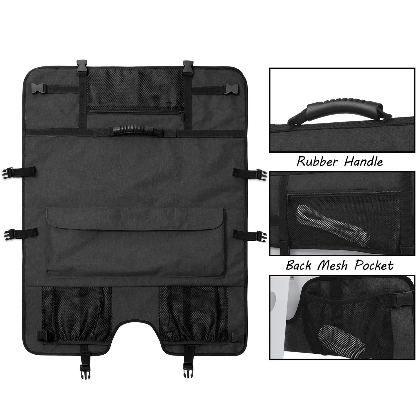 CURMIO Travel Carrying Bag Compatible with Apple 27" iMac Desktop Computer, Protective Storage Case Monitor Dust Cover with Rubber Handle for 27" iMac Screen and Accessories, Black, Patent Pending