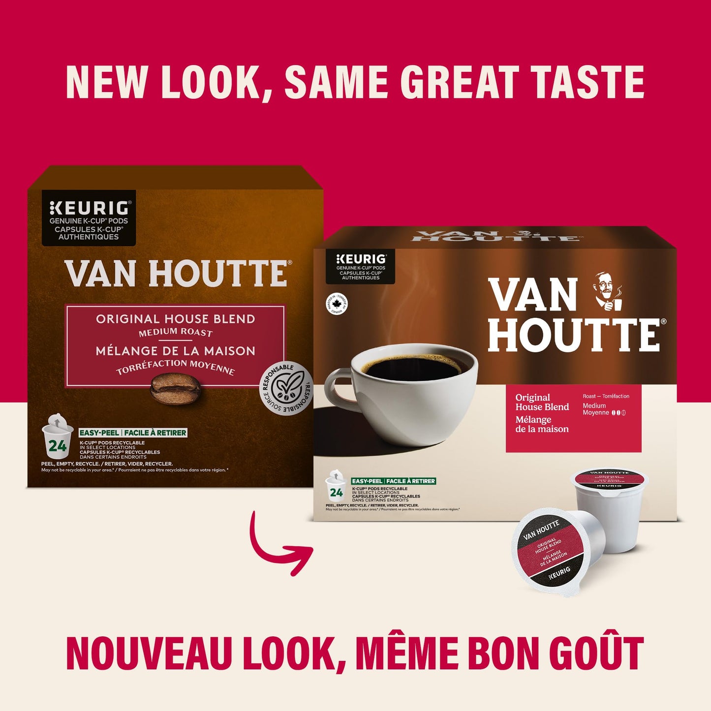 Van Houtte Original House Blend K-Cup Coffee Pods, 48 Count For Keurig Coffee Makers