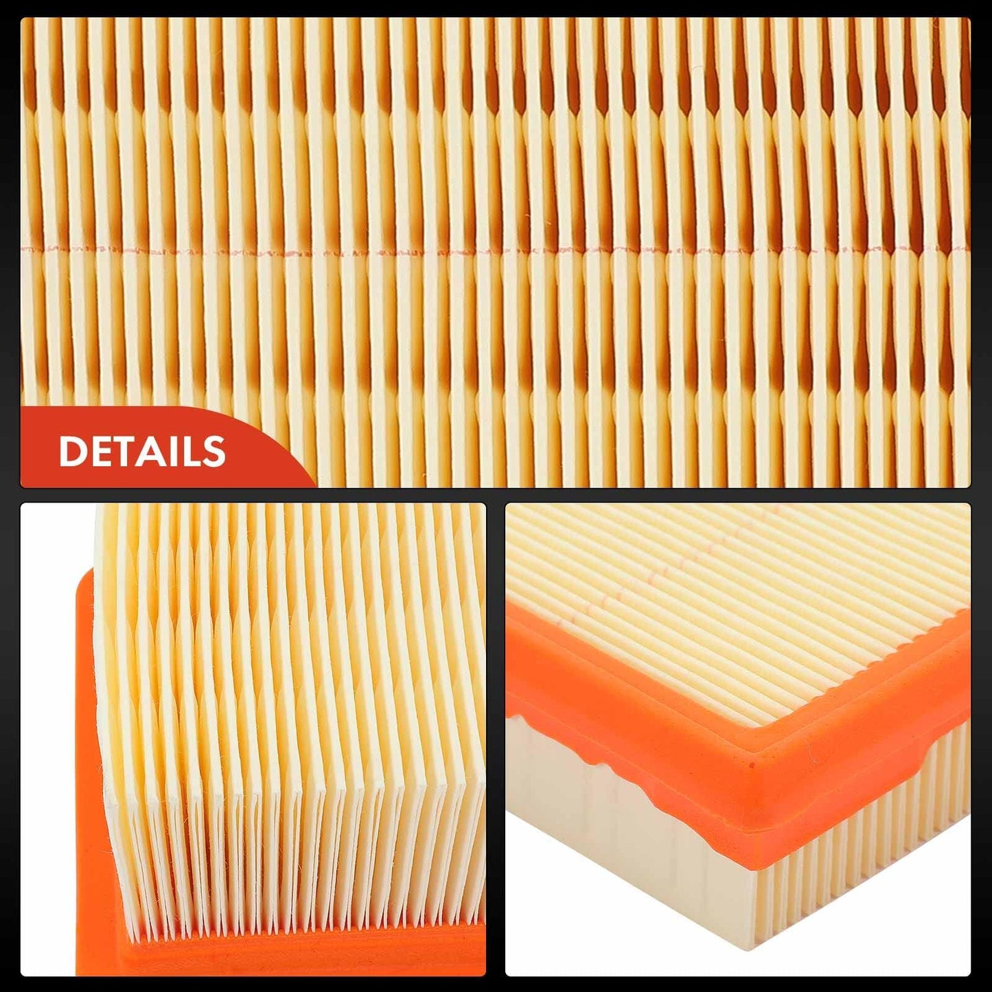 A-Premium 2-PC Engine Air Filter Compatible with Infinit EX35, EX37, G25, G35, G37, Q40, Q60, QX50 & Nissan 350Z, 370Z, 2007-2020, Replace# 16546JK20A