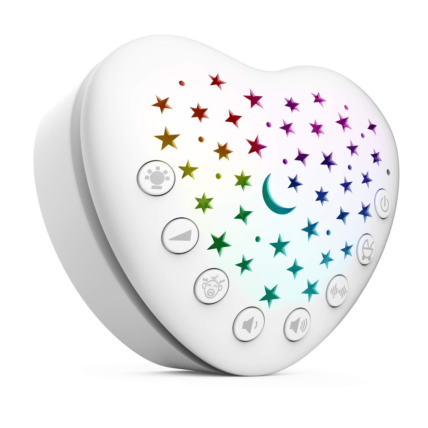 BEREST A13 White Noise Machine & Baby Sleep Soother with 15 Soothing Sounds & Projector Night Light Music Box, Cry Sensor, Rechargeable Lithium Battery, Portable for Newborns, Toddlers, Attaches to Crib