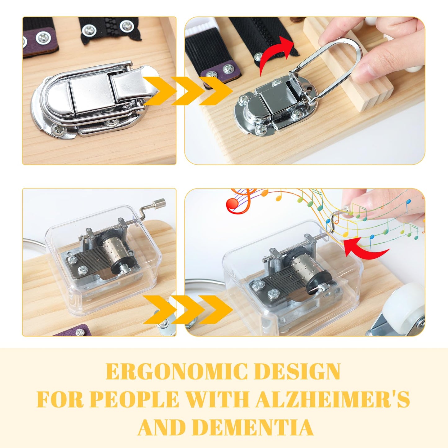 Fidget Busy Board for Adults with Dementiam Activities for Seniors, Calming Activities and Games for Autism Sensory Products, Assistance Products Elderly Patients, Gift Toys for Alzheimers Autism