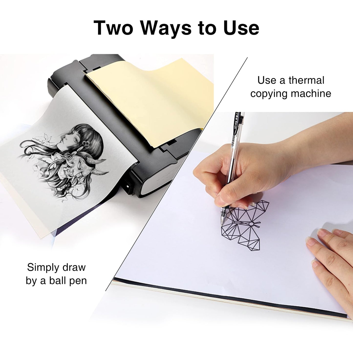 30Pcs Tattoo Skin 3MM with Transfer Paper Kit- Urknall 10pcs Fake Skin with 20pcs Stencil Paper Blank Tattoo Practice Skin Double Sides Fake Skin for Tattoo Beginners and Artists Tattoo Supplies