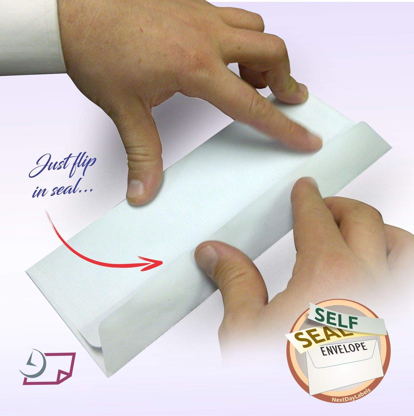 NextDayLabels #8 Double Window Check Envelopes - 100 Pack Ready-Seal Business Envelopes with Security Tint - Self-Sealing Envelopes with Window for Laser Printed Checks - Made in USA