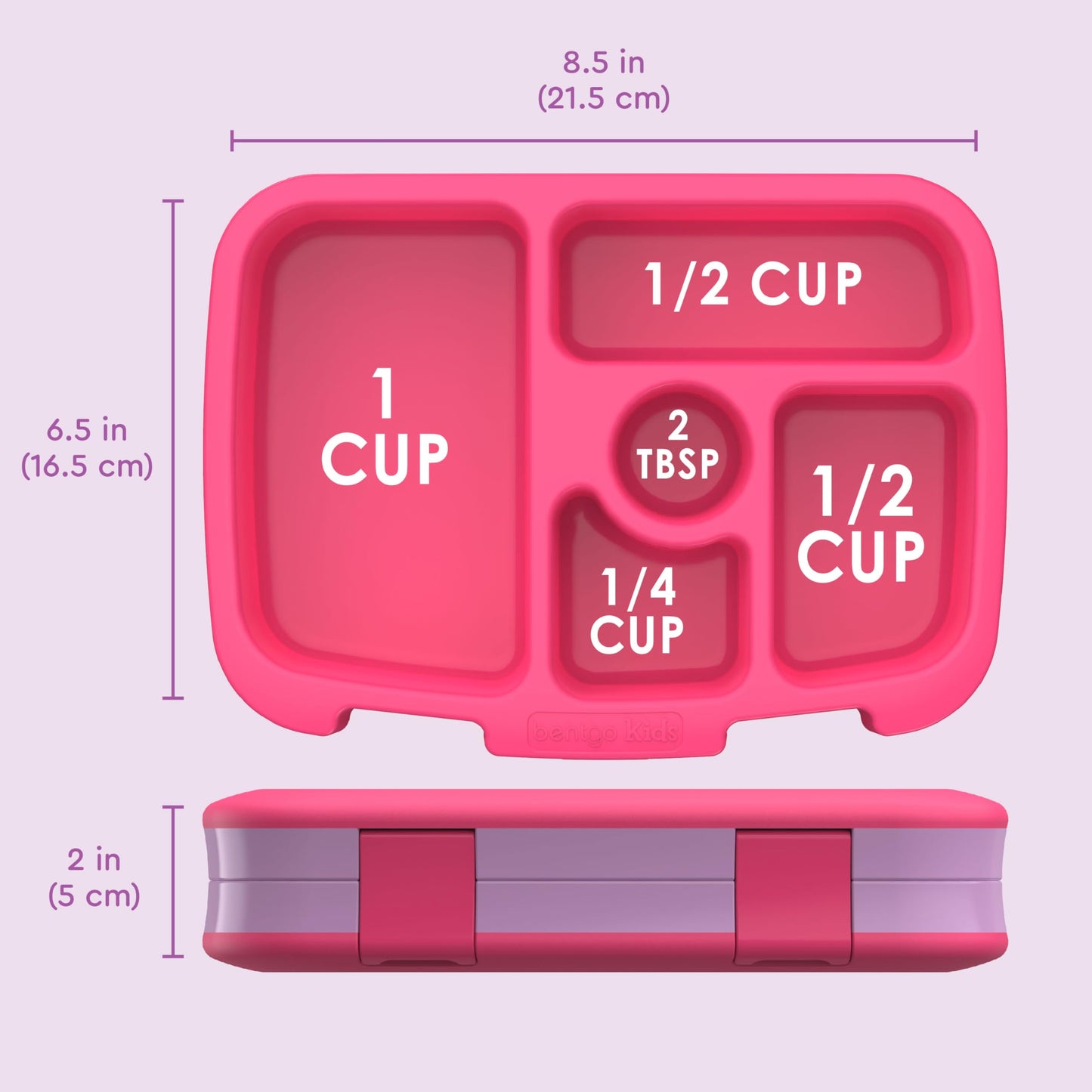 Bentgo Kids Prints Leak-Proof, 5-Compartment Bento-Style Kids Lunch Box - Ideal Portion Sizes for Ages 3 to 7 - BPA-Free, Dishwasher Safe, Food-Safe Materials - 2021 Collection (Fairies)